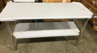 WORKTABLE S/S 24"X48X"34" & UNDERSHELF, 120-WTS2448418 - NEW