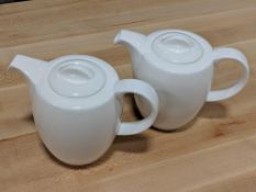 20OZ/600ML WHITE PORCELAIN COFFEE POTS, ARCOROC "INFINITY" R1022 - LOT OF 2 - NEW