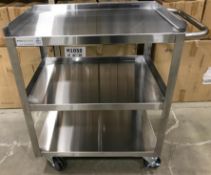 WELDED STAINLESS STEEL 3 TIER CART, 120-CART1831WELD - NEW