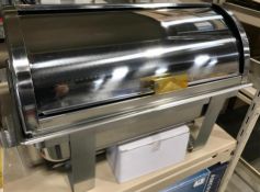 VOLLRATH ROLL TOP CHAFER, FULL SIZE, WITH GOLD ACCENTS - NEW