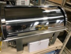 VOLLRATH ROLL TOP CHAFER, FULL SIZE, WITH GOLD ACCENTS - NEW