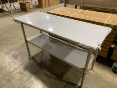 WORKTABLE 304 S/S 24"X60"X34" & S/S UNDERSHELF - NEW IN BOX