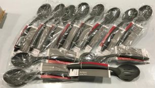 13.5" HIGH HEAT ECLIPSE SLOTTED SERVING SPOONS, BROWNE 57478402 - LOT OF 12 - NEW