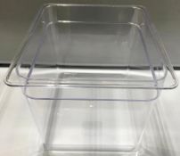 1/2 SIZE 8" / 20CM DEEP POLYCARBONATE INSERT PANS, BROWNE 38128 - LOT OF 4 - NEW