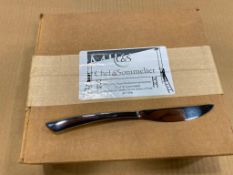 8-1/4" DESSERT KNIVES, EXTRA HEAVY WEIGHT CHEF & SOMMELIER "KYA" T5407 - CASE OF 36 - NEW