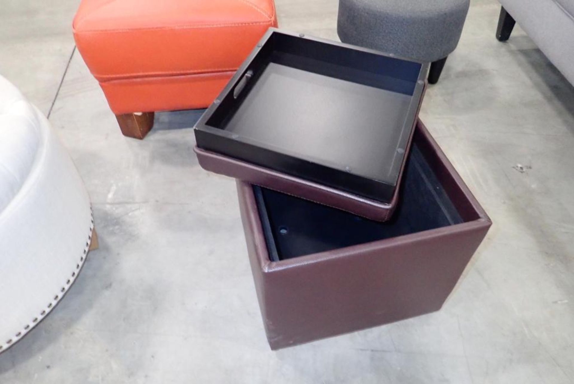 Cube 16" Storage Ottoman/Table. - Image 2 of 2