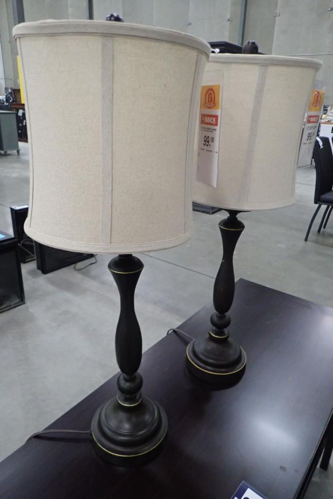 Lot of 2 Pedestal Table Lamps.