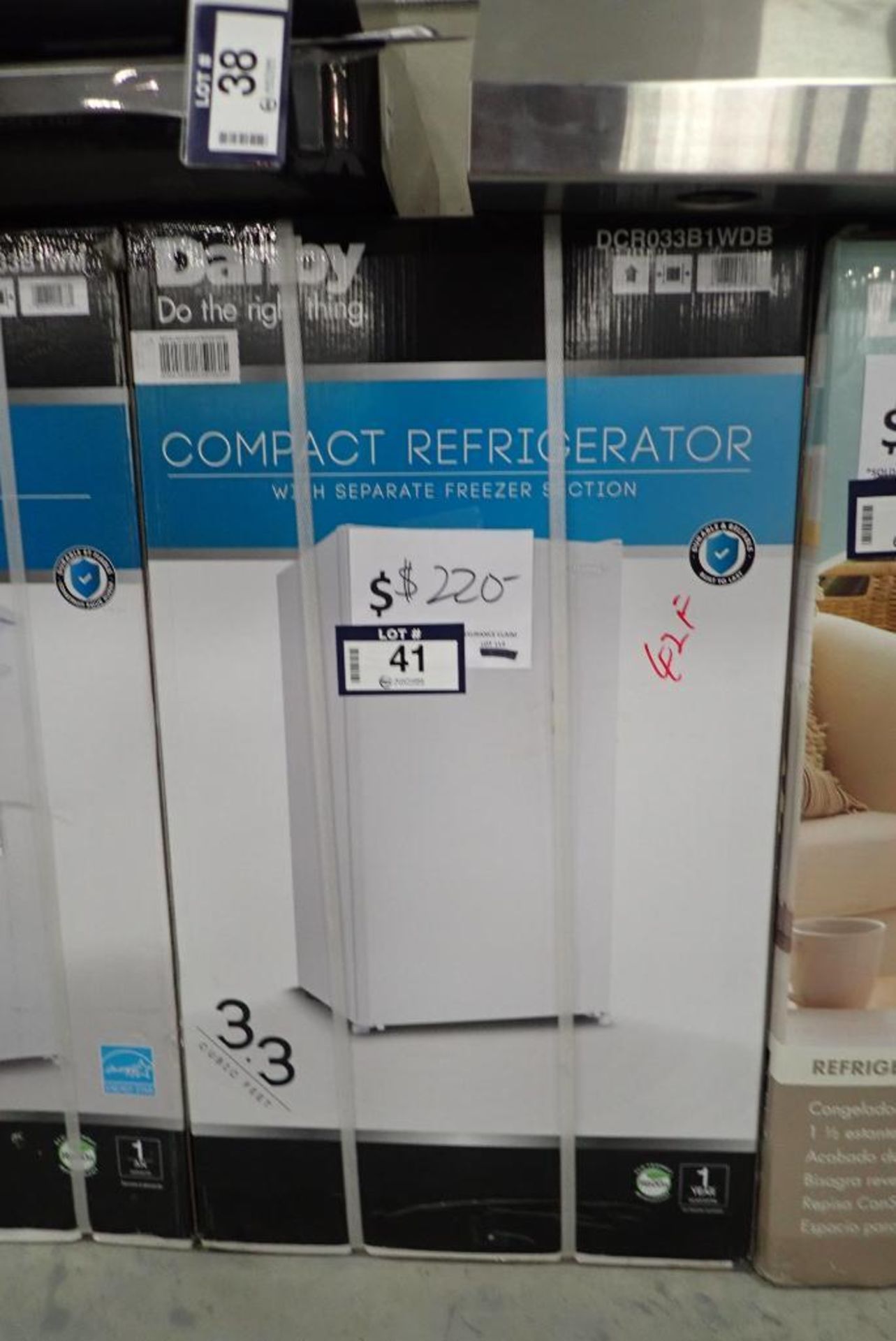 Danby DCRO33B1WDB Compact Refrigerator.