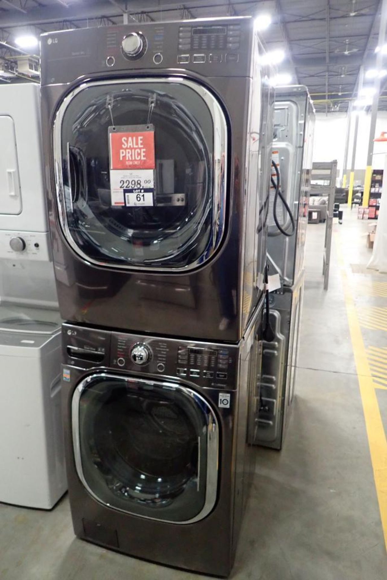 LG Stackable Front Load DLEX4370K Washer and WM4370HKA Electric Dryer- Minor Dents.