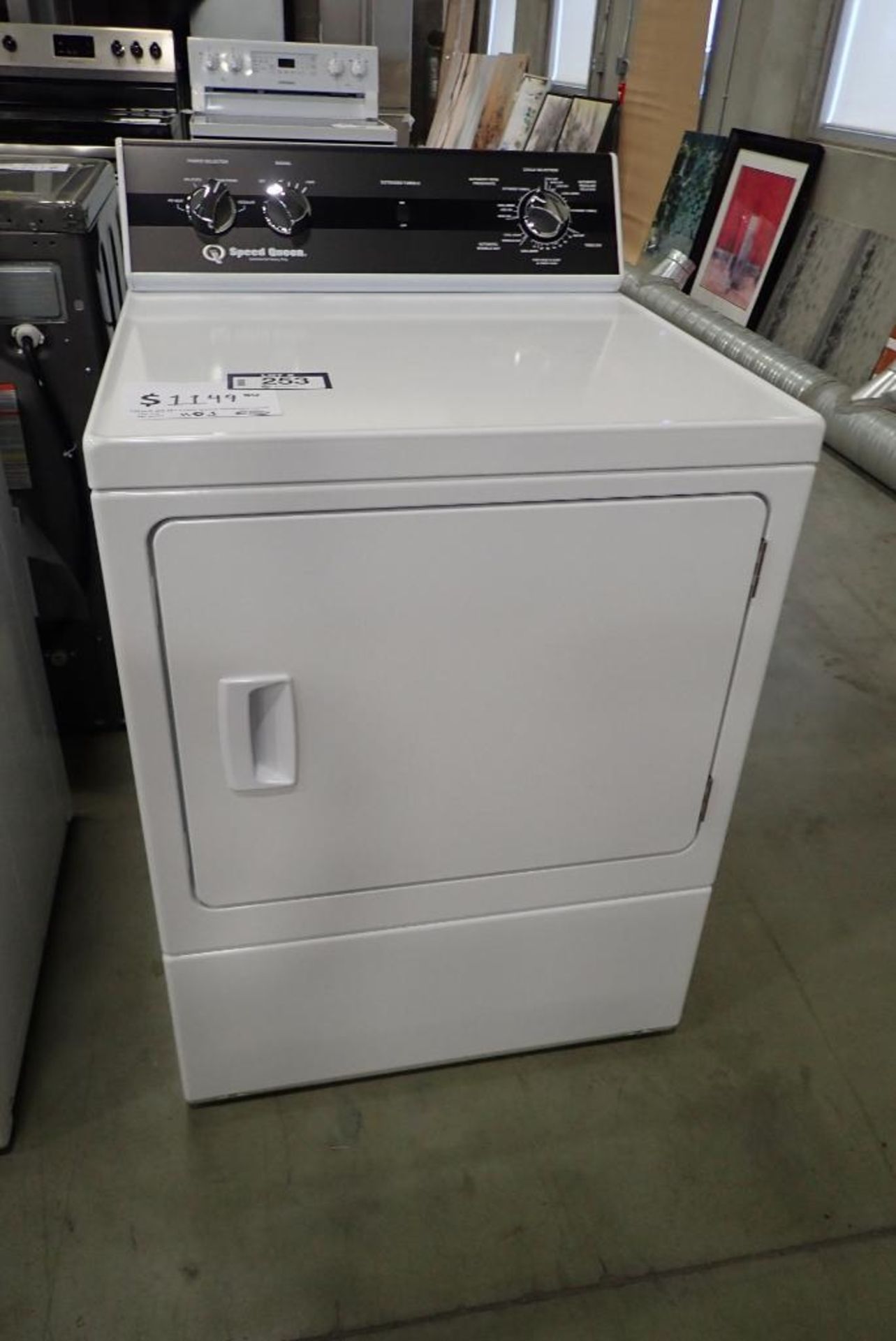 Speed Queen Commercial Heavy Duty ADE4BRGS175CW01 Front Load Electric Dryer.