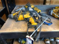 Lot of (3) DeWalt Electric Hammer Drills