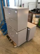 Lot of (3) 2-Drawer Horizontal Filing Cabinets