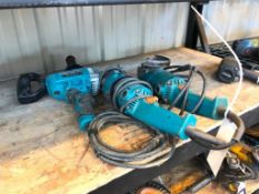 Lot of (2) Makita Angle Grinders and (1) Makita Impact Wrench