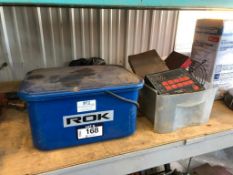 Lot of Small Parts Washer, Concrete Bag, Lufkin Ground Clamp, etc.