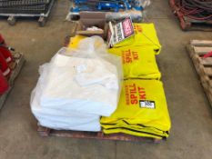 Pallet of Asst. Spill Kits, Absorbent Pads, Rain Gear, etc.