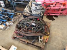 Pallet of Asst. Welding Cable, Oxy/Acetylene Cable, Airline, Gunny Sacks, etc.