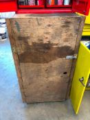 Shop Built Wooden Cabinet w/ Contents including Asst. Chemicals, Solvents, Adhesives, etc.