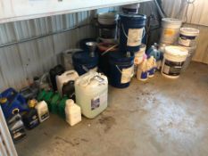 Lot of Asst. Lubes, Chemicals, Oils, Paint, etc.