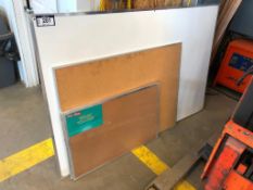 Lot of (1) Whiteboard and (3) Asst. Cork Boards