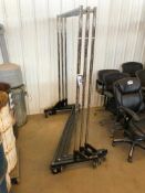 Lot of (3) Mobile Hanging Racks