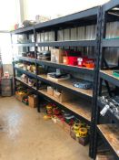 Lot of (2) Sections of Parts Shelving