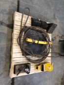 Pallet of Asst. Cable Sling, Lifting Accessories, Chock Blocks, etc.