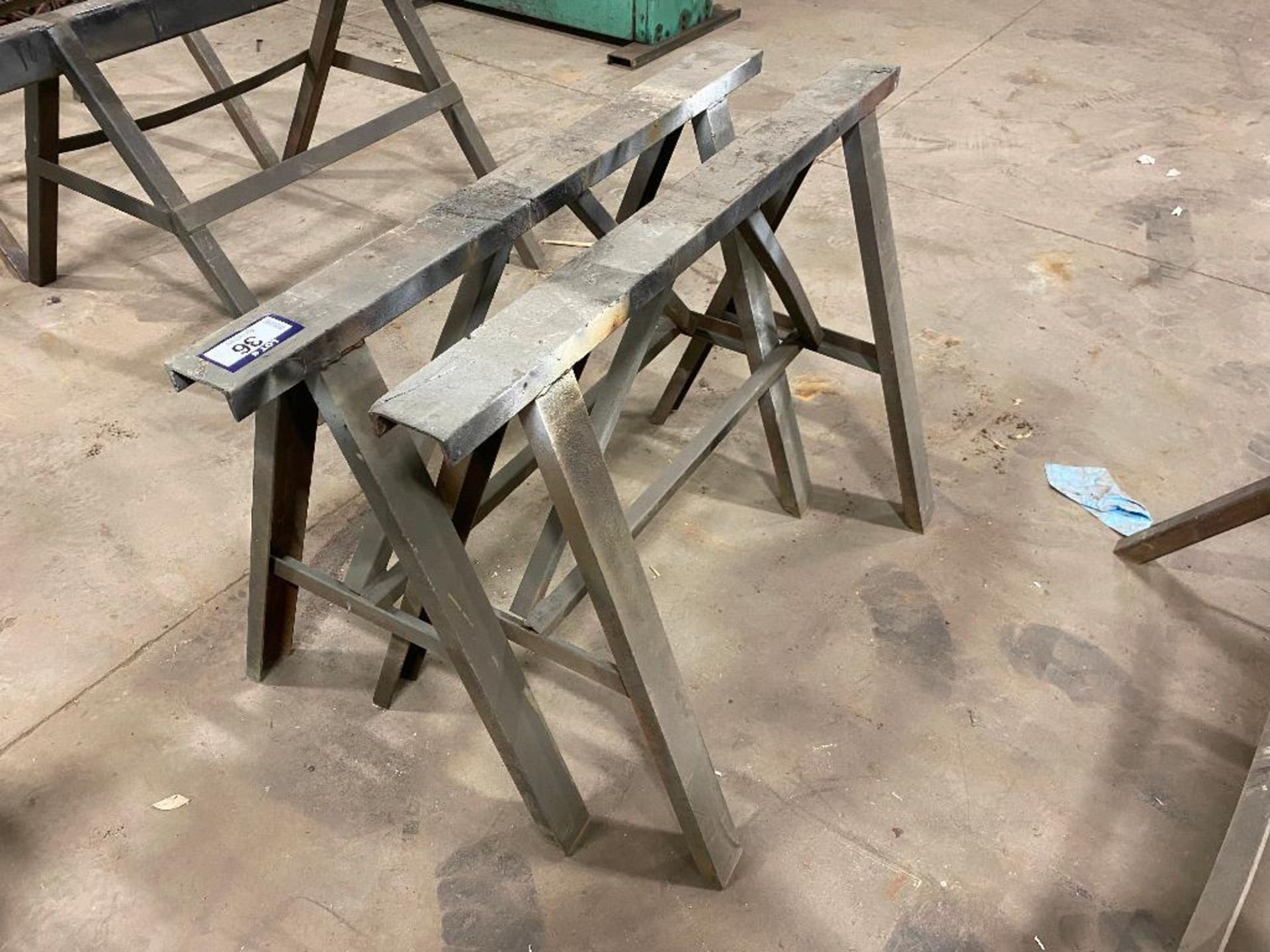 Lot of (2) Shop Built Steel Stands - Image 2 of 2