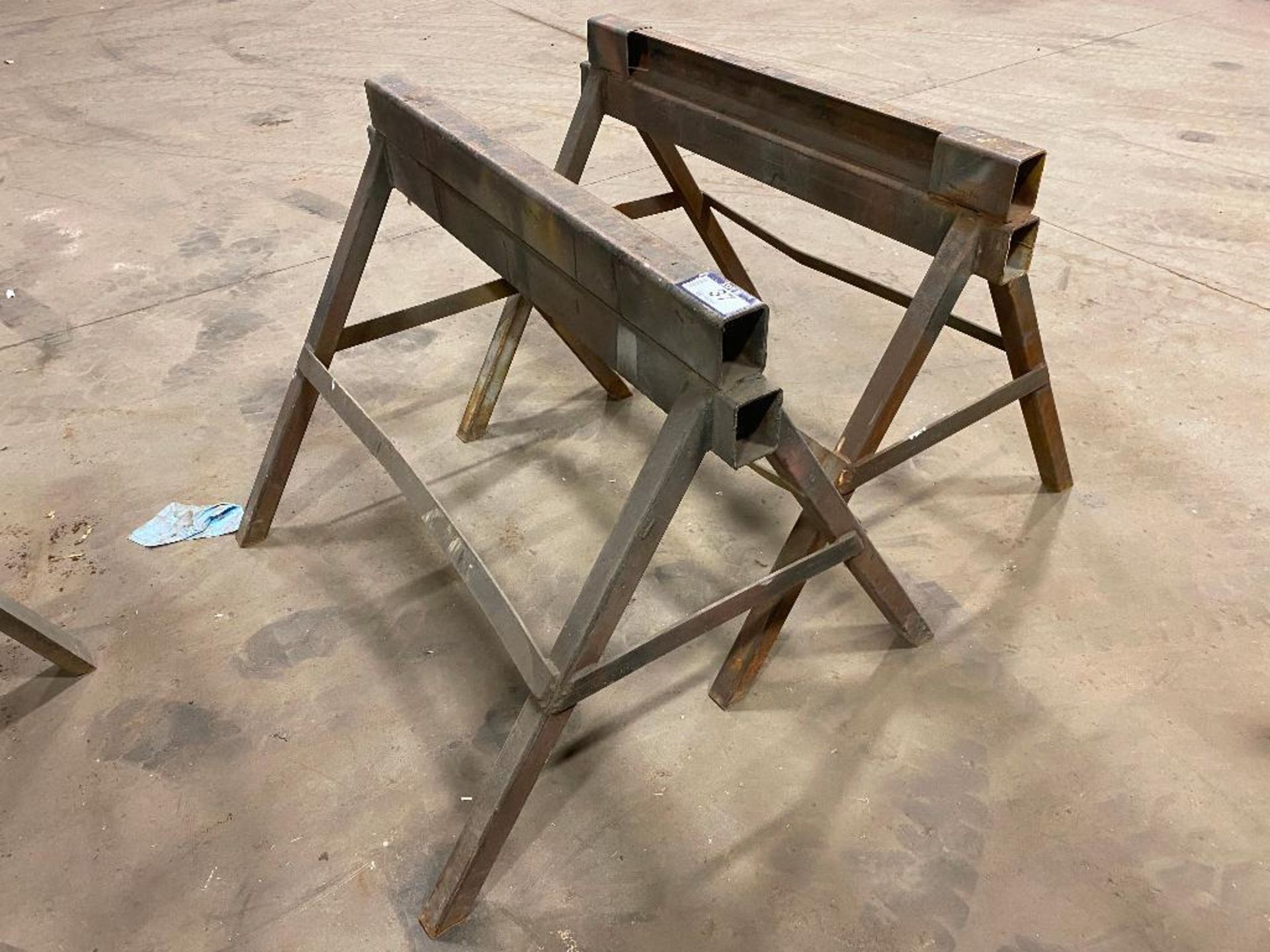 Lot of (2) Shop Built Steel Stands