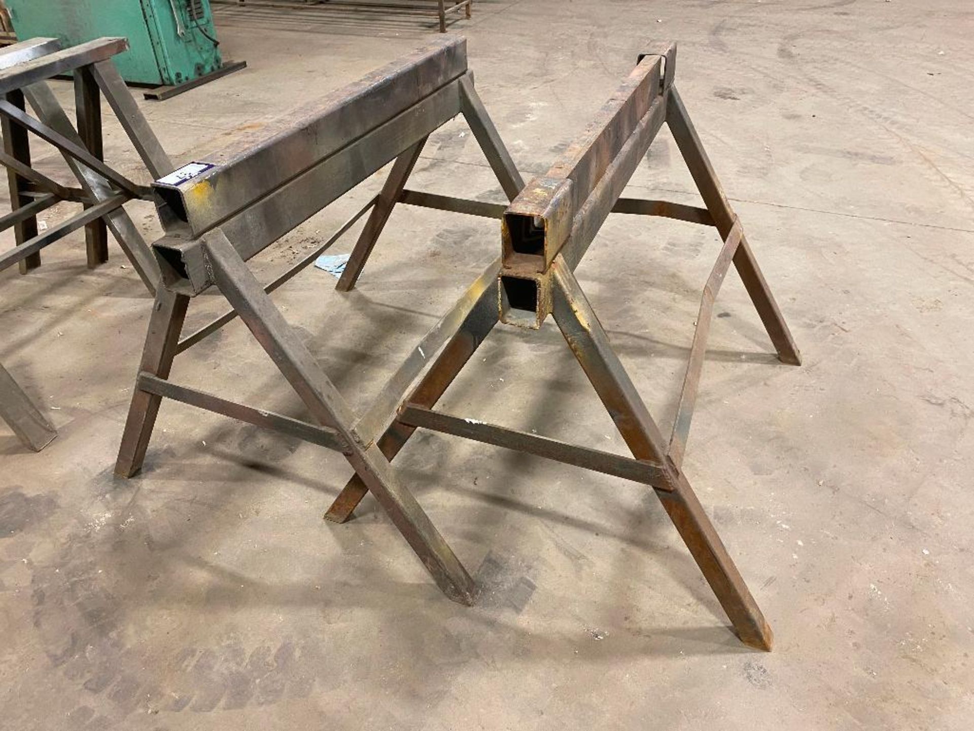 Lot of (2) Shop Built Steel Stands - Image 2 of 2