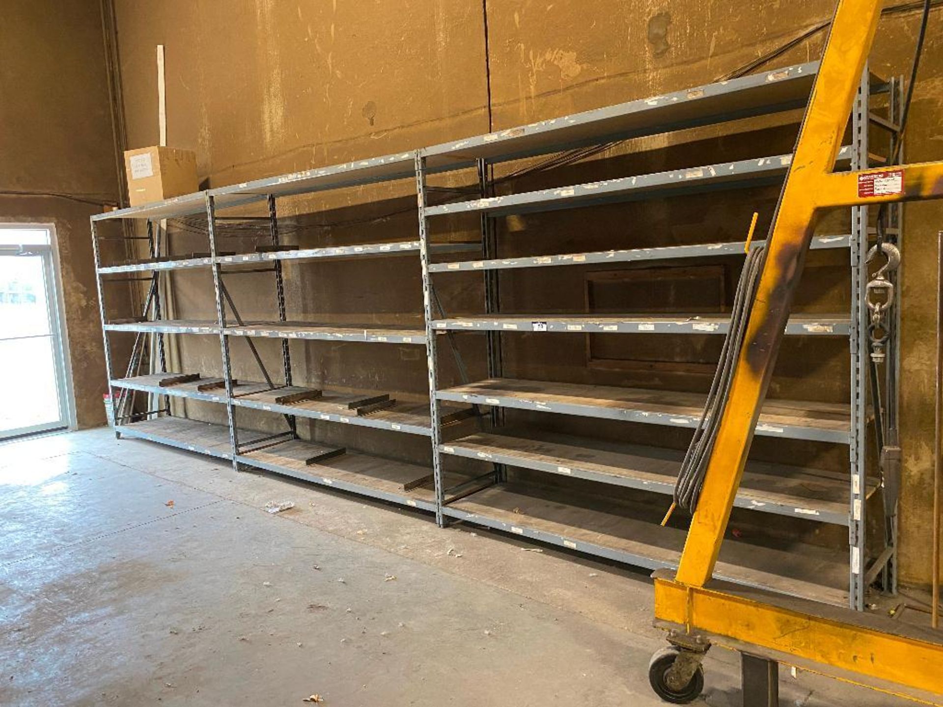 Lot of (7) Sections of Asst. Parts Racking