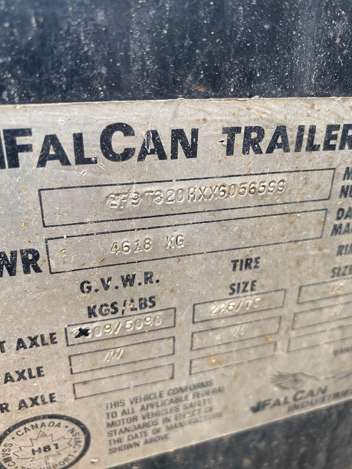 1999 FalCan 20' T/A Flat Deck Trailer, VIN# 2F9T320HXX6056599 - Image 9 of 14