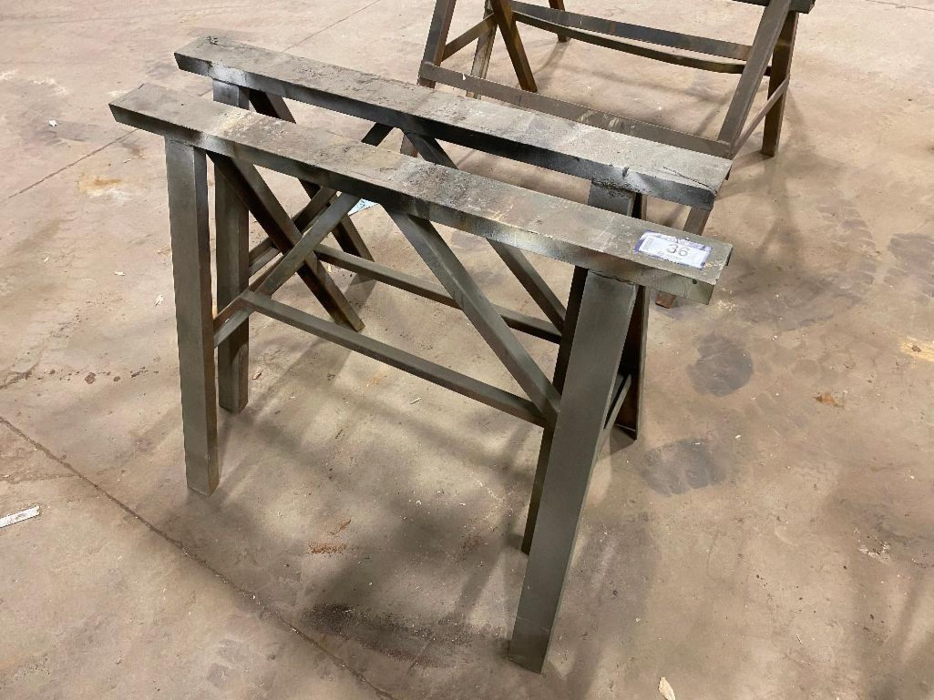 Lot of (2) Shop Built Steel Stands