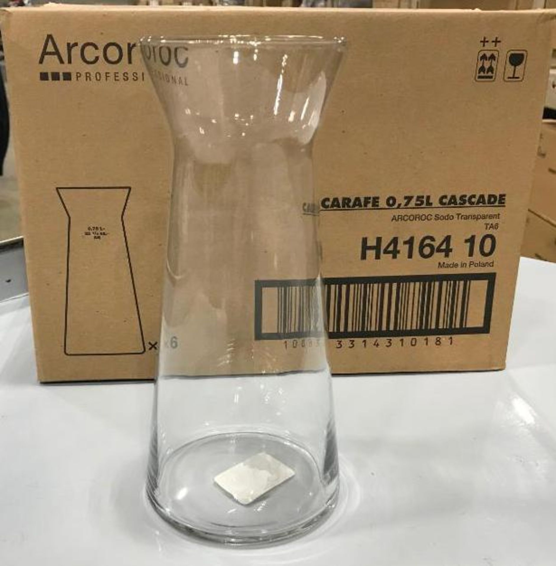 ARCOROC H4164 CASCADE 25 OZ DECANTER - LOT OF 6 - NEW