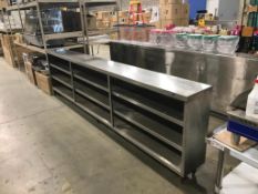 4 TIER STAINLESS STEEL FLOOR STANDING SHELVING UNIT