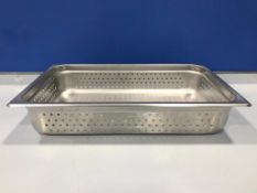 FULL SIZE 4" DEEP STAINLESS STEEL PERFORATED INSERT, JOHNSON ROSE 58105 - NEW