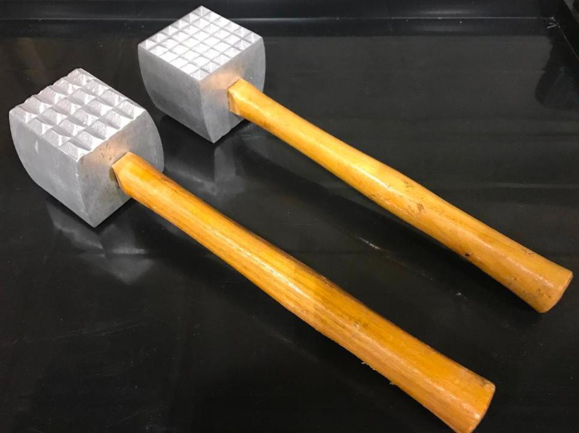 2.75" ALUMINUM MEAT TENDERIZER, WOODEN HANDLE, 11 " LONG, JOHNSON ROSE 3005 - LOT OF 2 - NEW - Image 2 of 2