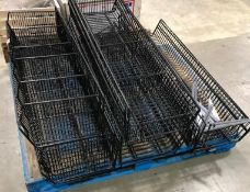 PALLET OF ASSORTED BLACK WIRE STORAGE BASKETS