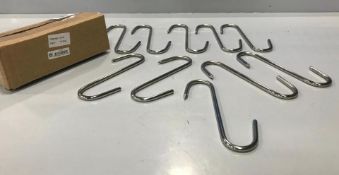 6-1/4" STAINLESS STEEL MEAT HOOK - CASE OF 10 - JOHNSON ROSE 9116 - NEW