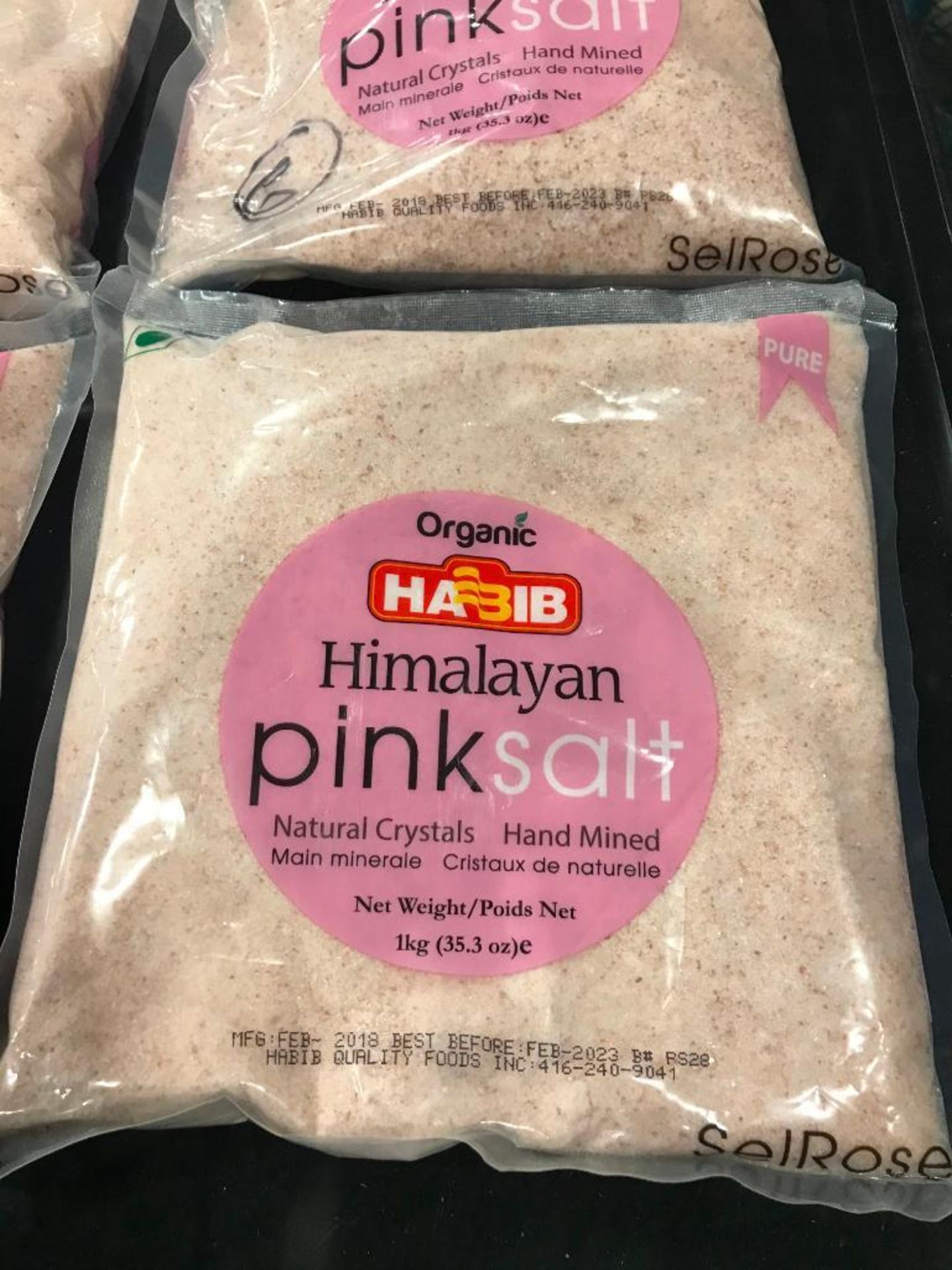 (6) BAGS OF ORGANIC HABIB HIMALAYAN PINK SALT - 1KG PER BAG - Image 2 of 8