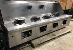 IMPERIAL ICRA-4 114" FOUR BURNER NATURAL GAS WOK RANGE