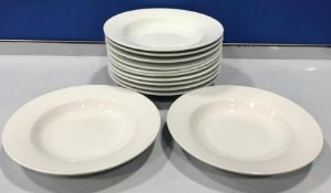 11 5/8" RIMMED PASTA / SOUP DISHES, JOHNSON ROSE 90009, CASE OF 12 - NEW
