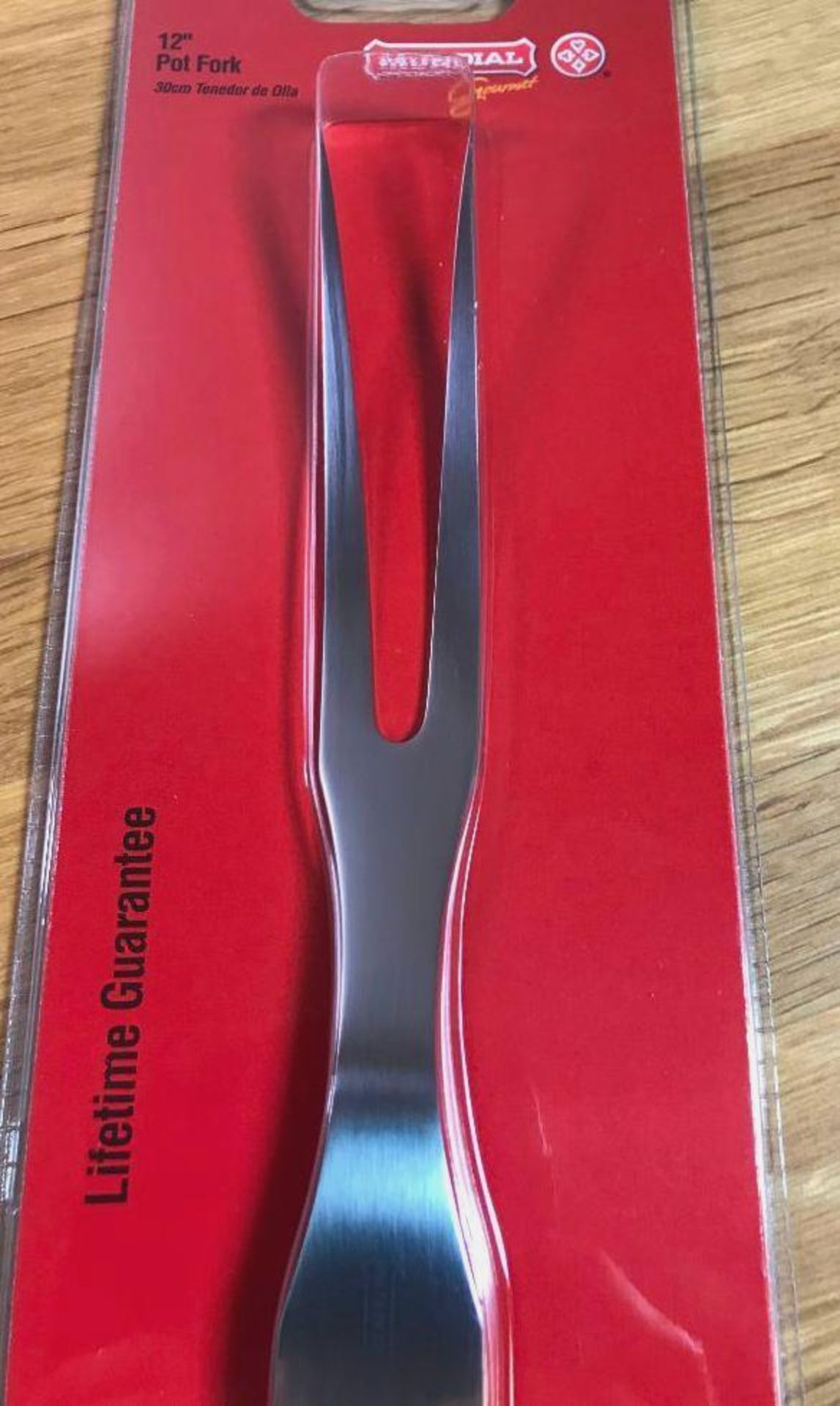 MUNDIAL 12" STAINLESS STEEL POT FORK, W5654-12 - NEW - Image 4 of 5