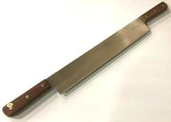 14" CHEESE KNIFE WITH DOUBLE ROSE WOOD HANDLES & GERBAN BLADE - OMCAN 11518 - NEW