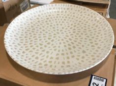 DUDSON MOSAIC TAUPE PLATE 11" - 12/CASE, MADE IN ENGLAND