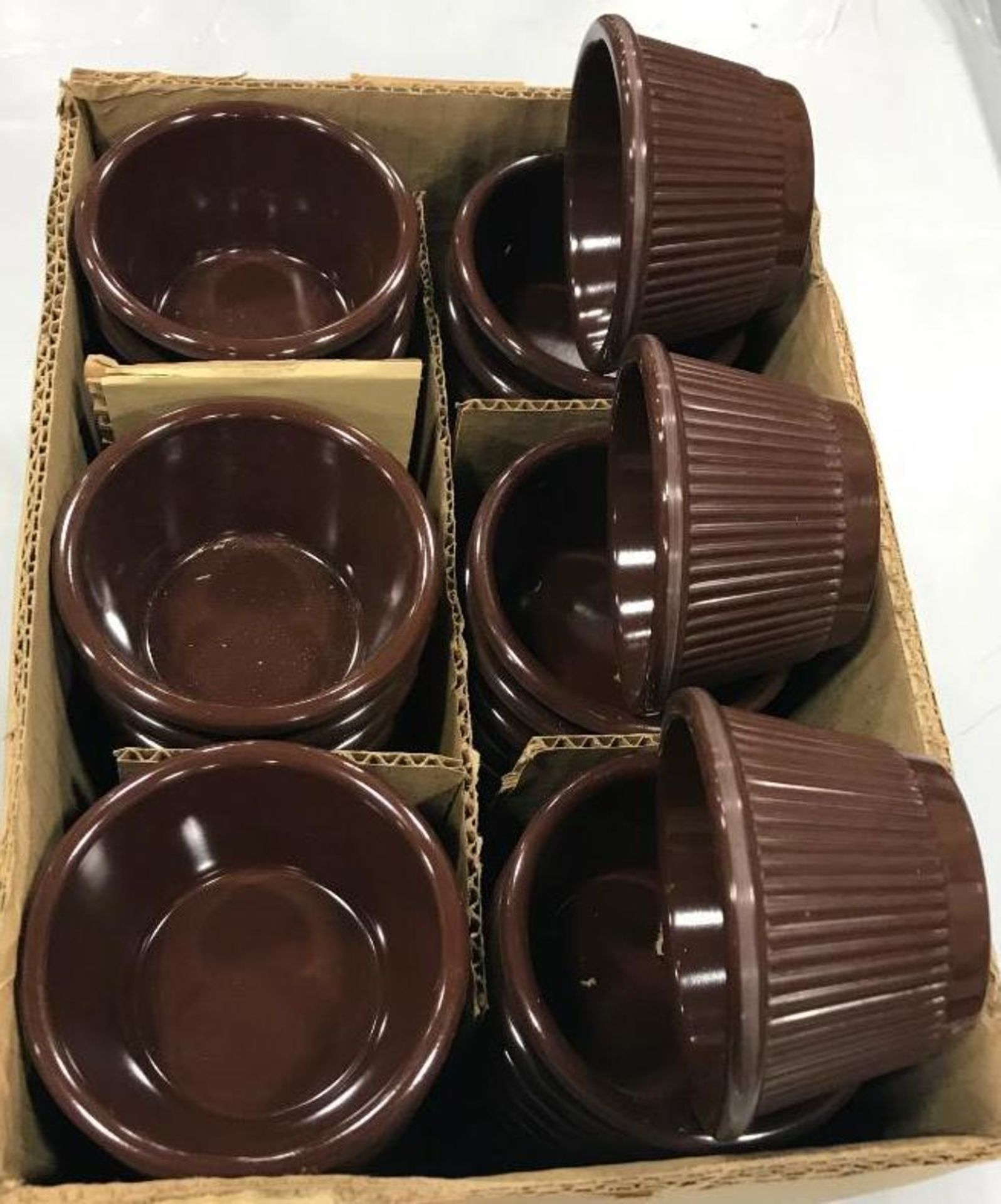 4.5 OZ BROWN RAMEKIN - CASE OF 72 - JOHNSON ROSE 9344 - NEW - Image 3 of 3