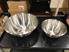 AMCO 9QT & 3QT STAINLESS STEEL MIXING BOWLS - NEW