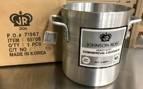 8QT HEAVY DUTY ALUMINUM STOCK POT, JOHNSON ROSE 65708 - NEW