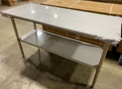 WORKTABLE 304 S/S 24"X60"X34" & S/S UNDERSHELF - NEW IN BOX