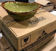 DUDSON HARVEST GREEN DEEP BOWL 6.75" - 12/CASE, MADE IN ENGLAND