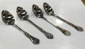 11" STAINLESS STEEL SERVING SPOON - LOT OF 4 - NEW